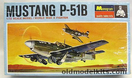 Monogram 1/72 P-51B Mustang - Blue Box Issue, PA143-70 plastic model kit